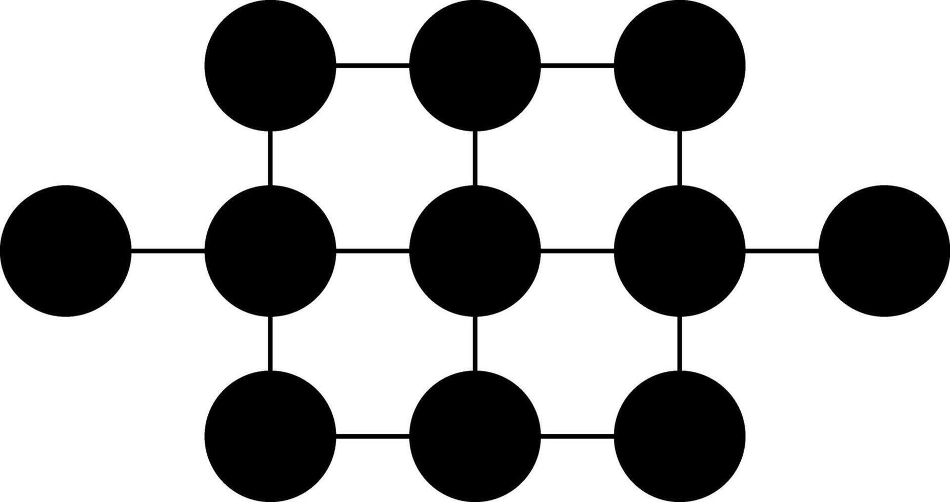 linea fina estructura de interconectado circular elementos formando un geométrico composición. vector