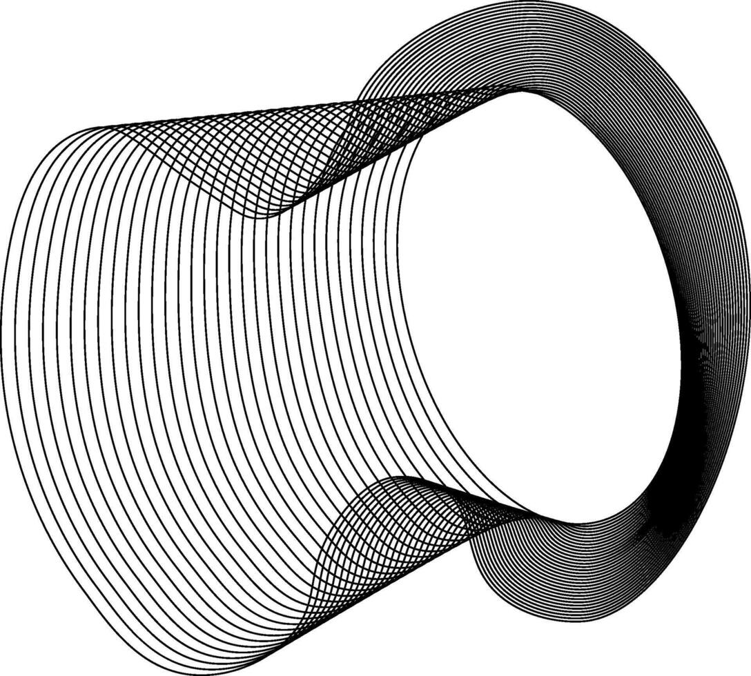 elemento exhibiendo un centrado circulo con mínimo curvo contornos formando suave y estructurado fluir. vector