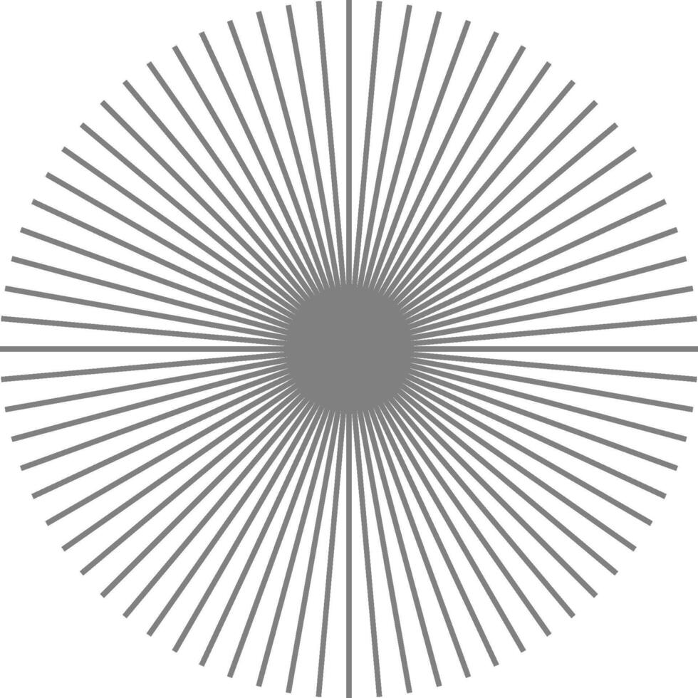 Incomplete donut form displays partial circular segments arranged in a radial orientation. vector