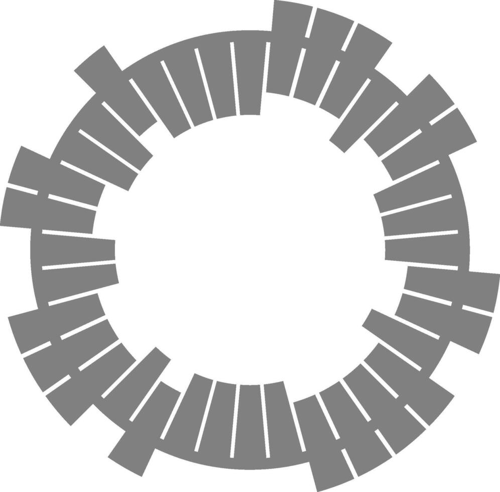 a base de donas marco de referencia ensambla modular circular divisiones demostración un equilibrado radial configuración de datos. vector