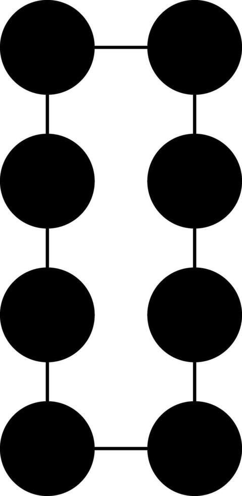 Circular nodes forming multiple intersections in a structured geometric network. vector