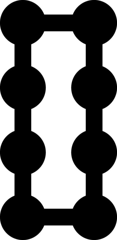Grid of evenly spaced circular dots arranged in a structured block formation. vector