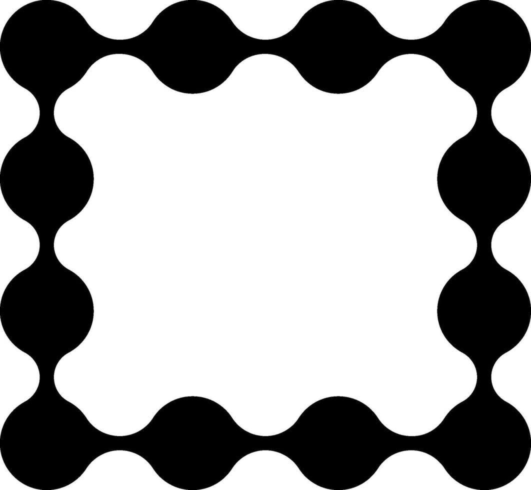 Capsule-like grid structure formed by interconnected circular dots. vector