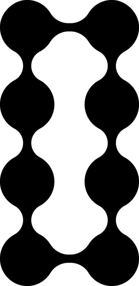 Circular dots arranged in a structured rectangular grid. vector