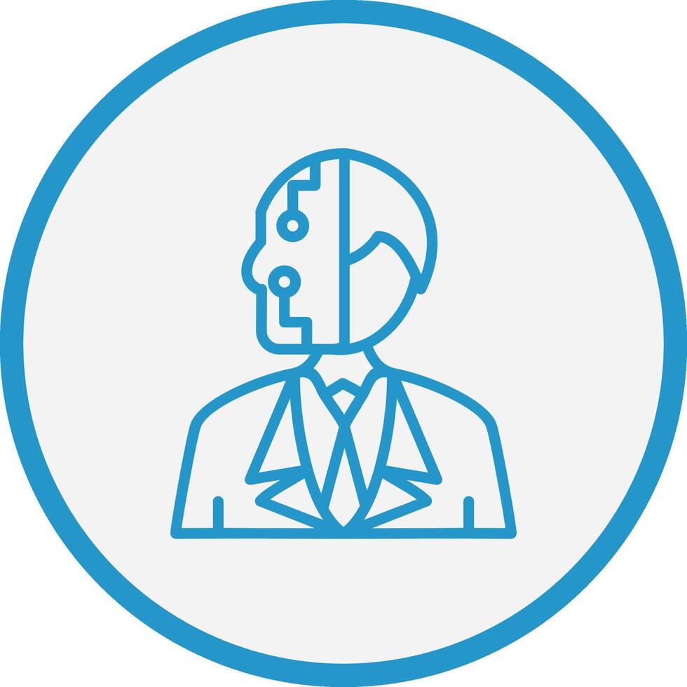 Robot Neon UI Symbol vector