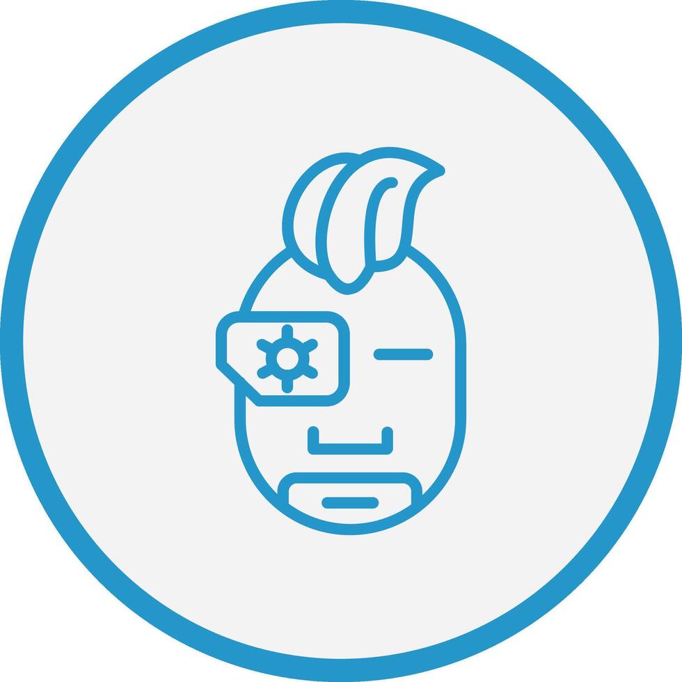 Robot Iconic Line Form vector