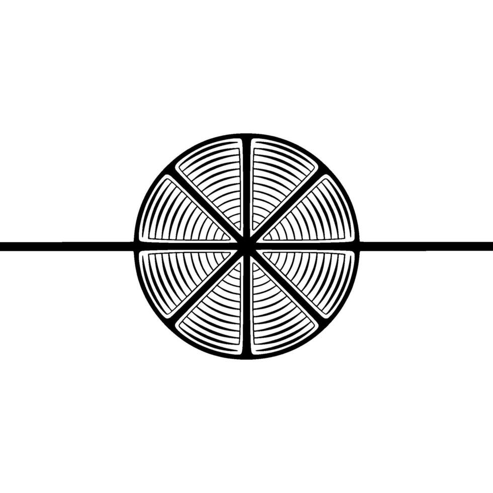 Abstract geometric optical illusion circular with radiating lines vector