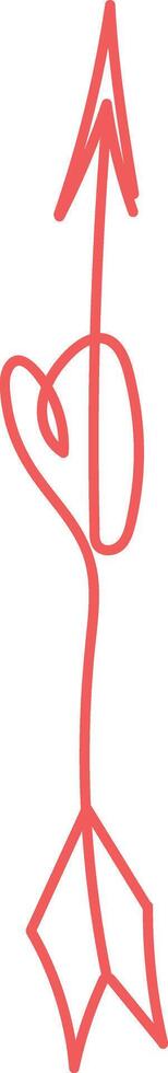 Handdrawn Arrow With Heart Loop vector