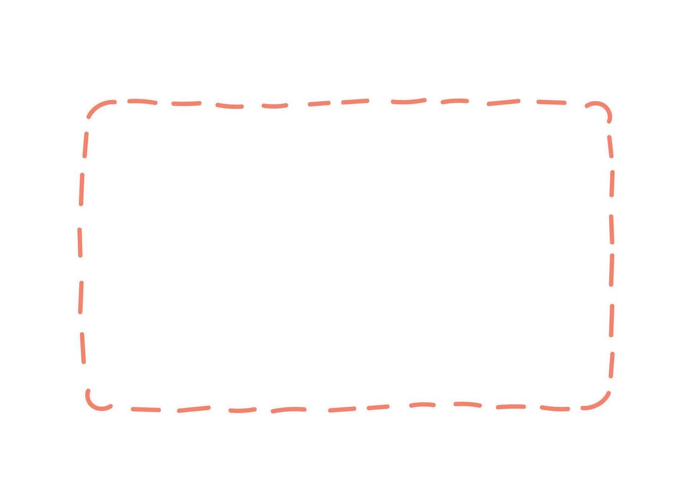 Dashed Rounded Rectangle Frame vector