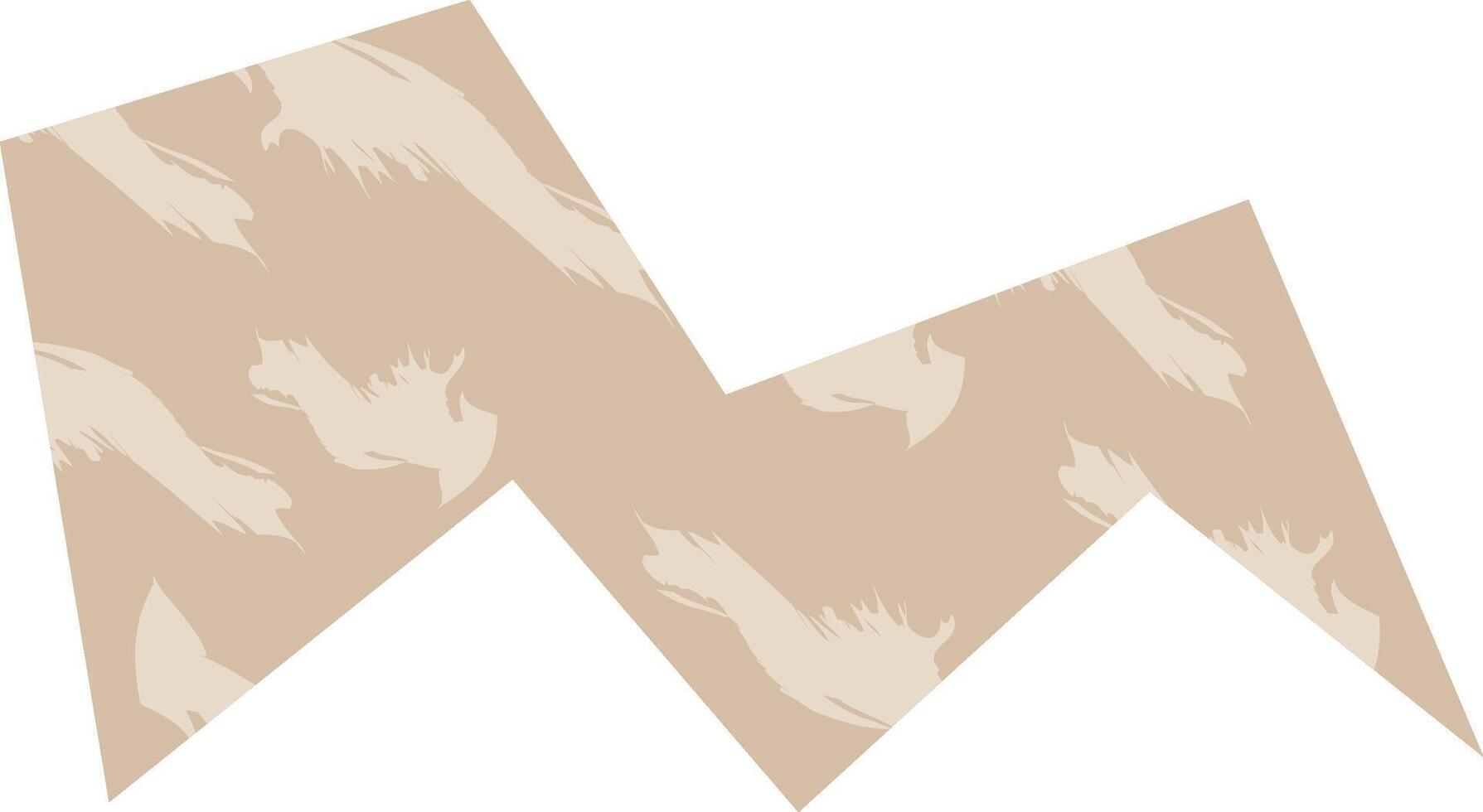 Zigzag Abstract Shape With Bird Pattern vector