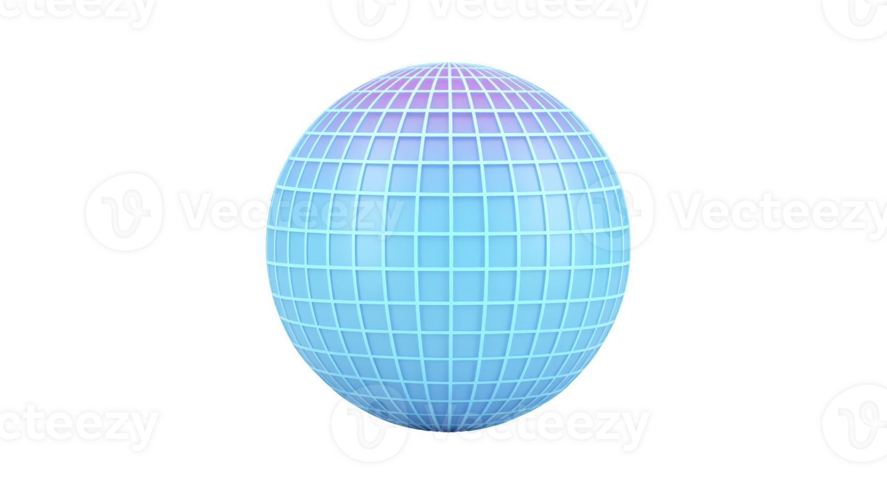 blå sfär med rutnät mönster, digital 3d tolkning, isolerat på transparent bakgrund, trogen och modern design, lysande effekt, geometrisk form, teknologi begrepp png
