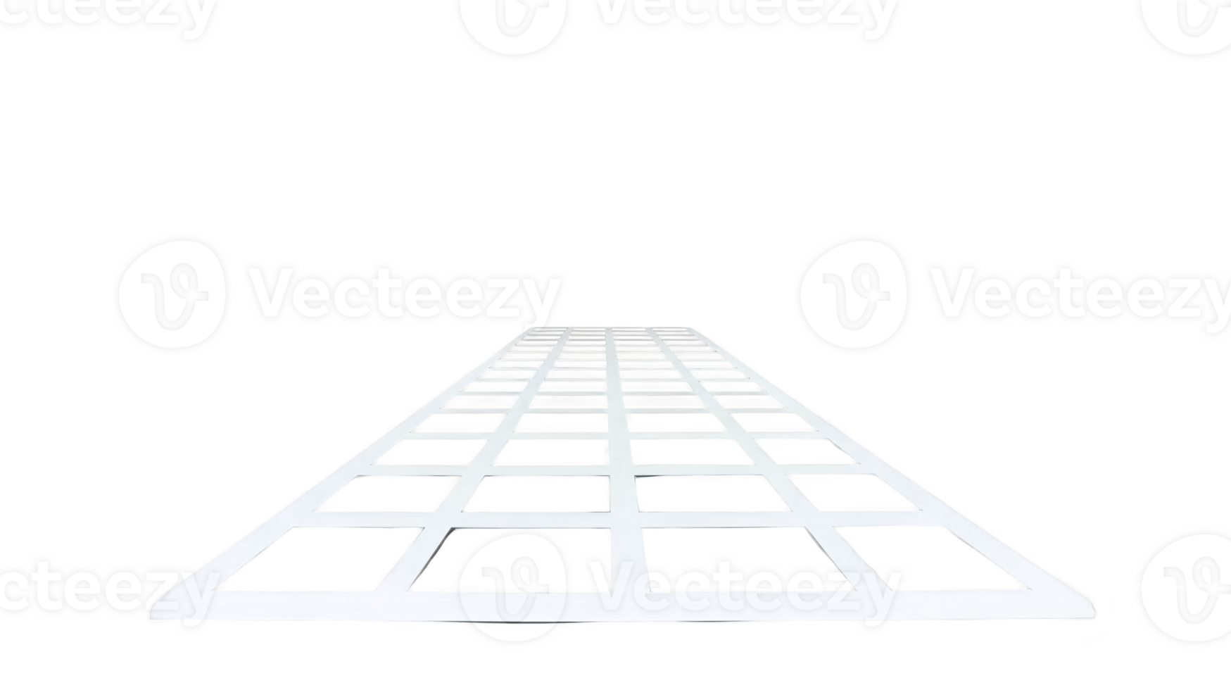 White grid pattern on transparency background geometric perspective abstract minimalism modern design symmetry futuristic clean lines creative concept digital art simplicity png