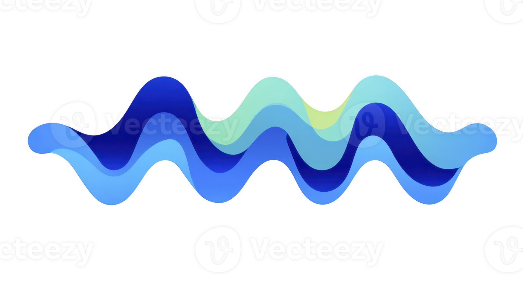 Abstract blue wave pattern fluid lines modern design gradient color smooth curves digital art creative background dynamic motion vibrant minimal style png