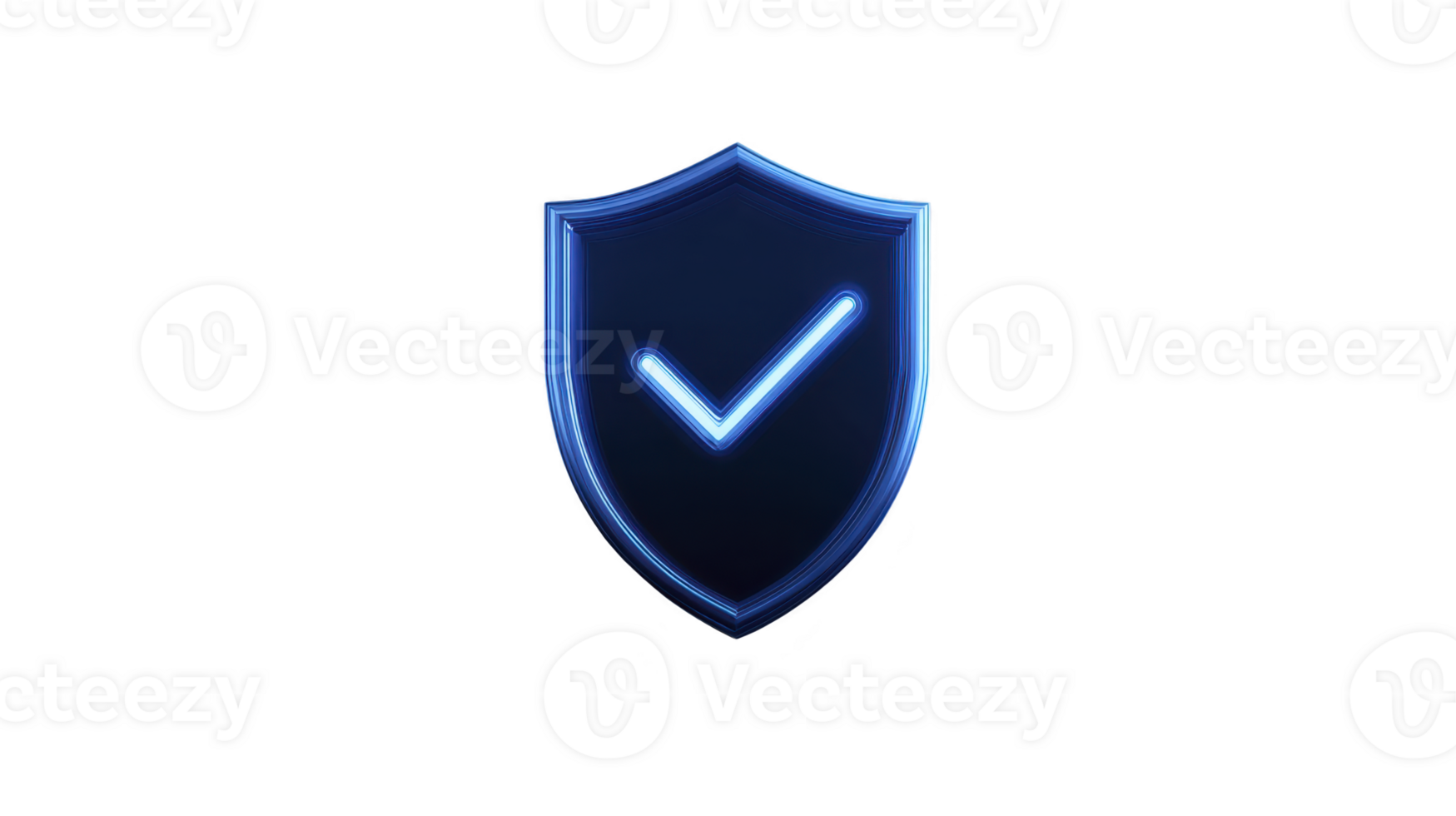 blu scudo con raggiante dai un'occhiata marchio simboleggiante sicurezza protezione e fiducia isolato su trasparente sfondo moderno digitale stile adatto per sicurezza informatica antivirus o dati sicurezza concetti png