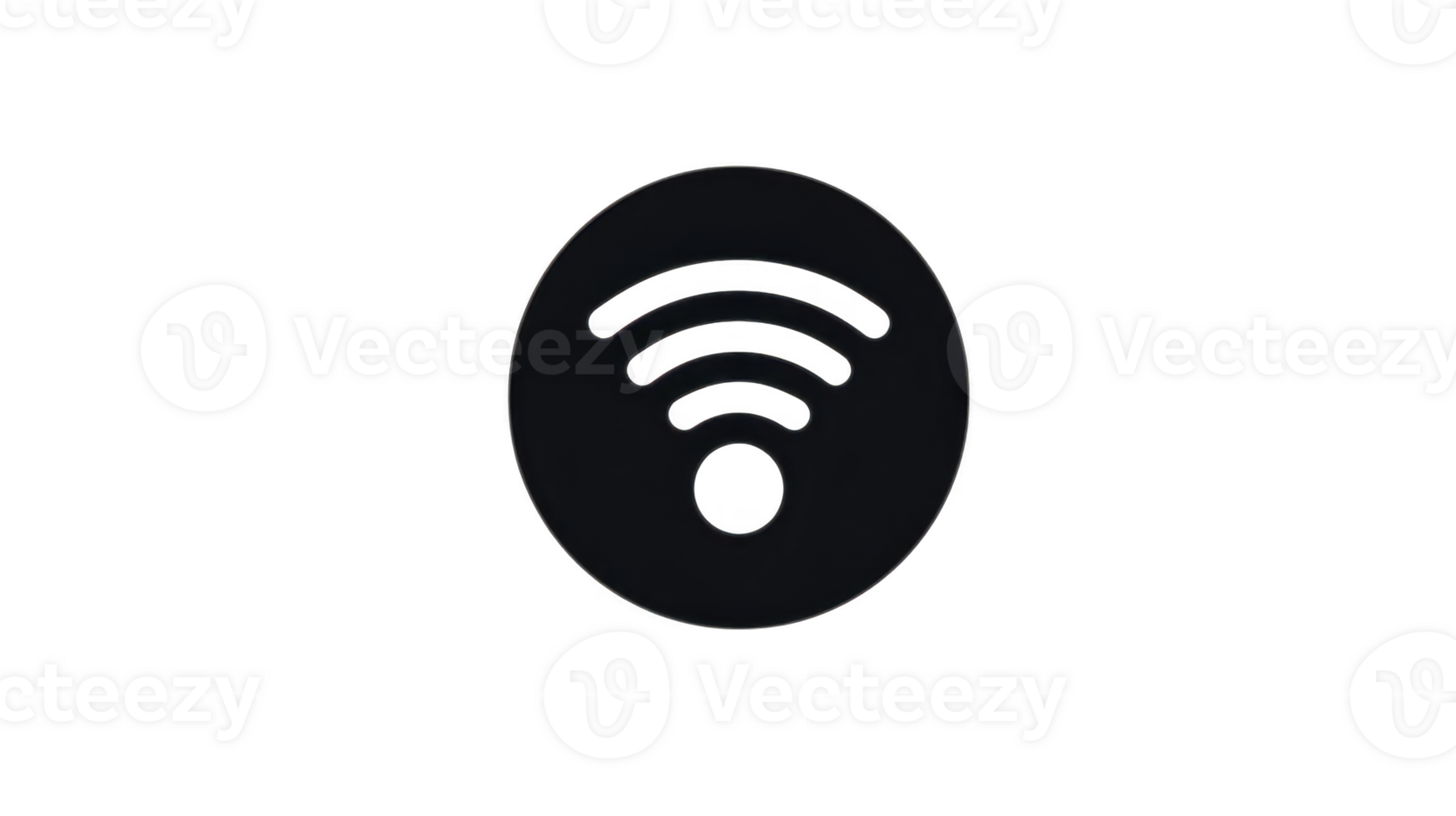 sem fio sinal ícone Preto círculo com branco Wi-fi símbolo representando Internet conexão rede Acesso e digital comunicação adequado para tecnologia rede e conectividade conceitos png