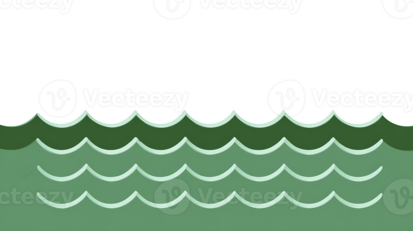 Green wave pattern abstract background minimalist style layered curves tranquil mood suitable for nature themes aquatic design or creative projects png