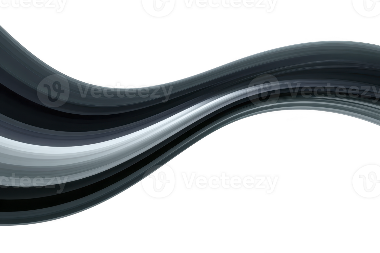 Abstract black and gray wave smooth flowing lines modern minimalist background elegant motion dynamic curve digital art creative design calm and sophisticated style png