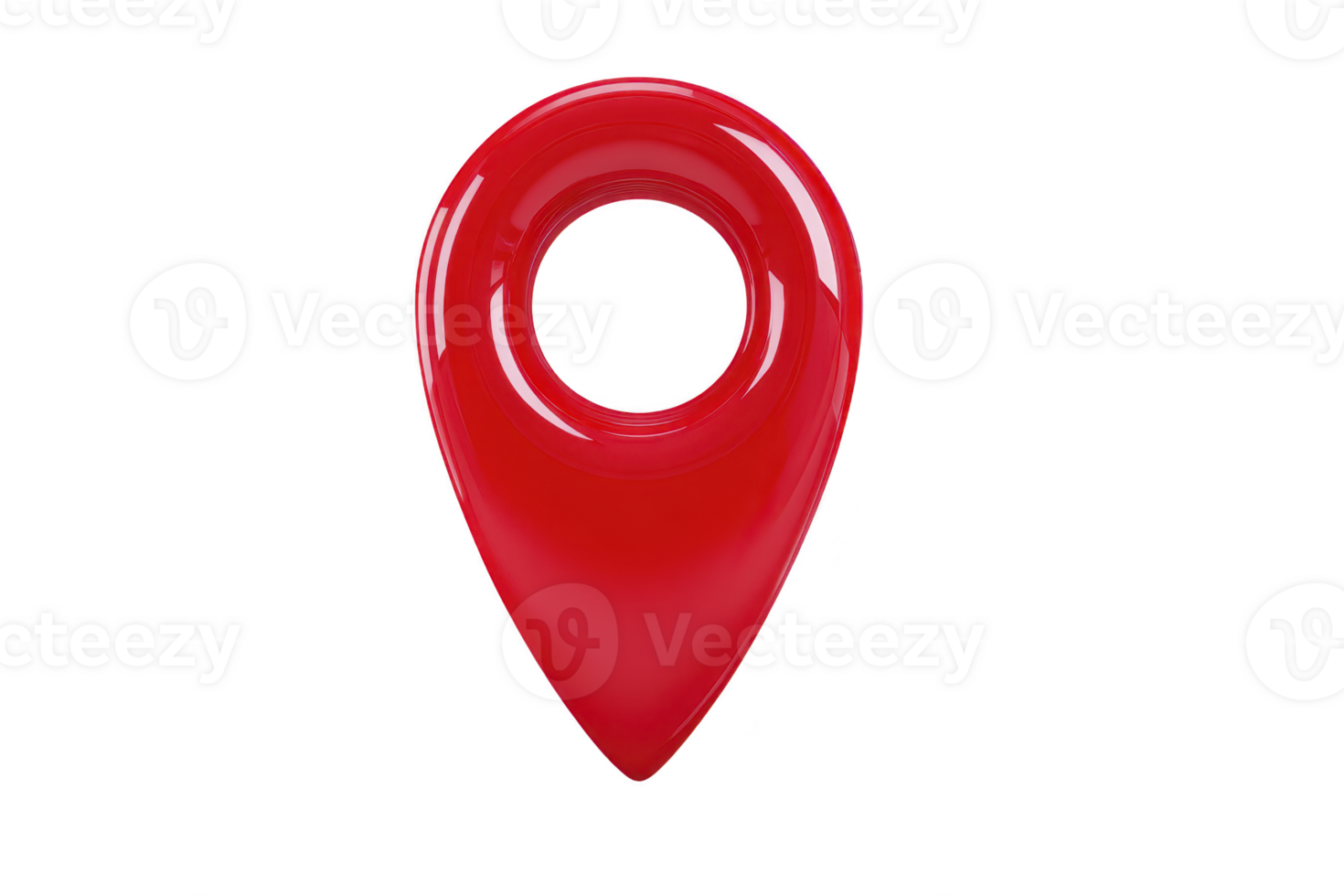 vermelho mapa PIN localização marcador lustroso plástico ponteiro ícone navegação símbolo isolado em transparente fundo usava para viagem direção ou mapa inscrição moderno e simples Projeto png