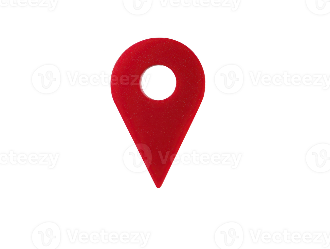 Red location pin icon navigation marker map symbol isolated on transparent background used for travel direction and destination concepts simple and modern design png