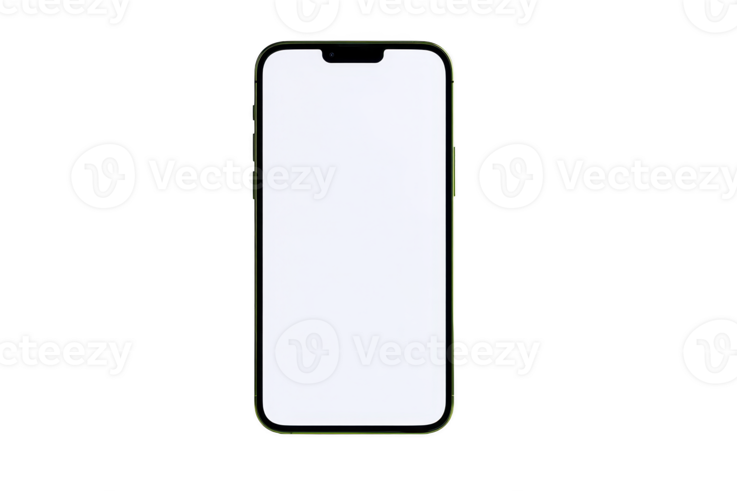 Smartphone with blank white screen, modern slim design, isolated on transparent background, suitable for app mockup, technology concept, digital device, and mobile communication png