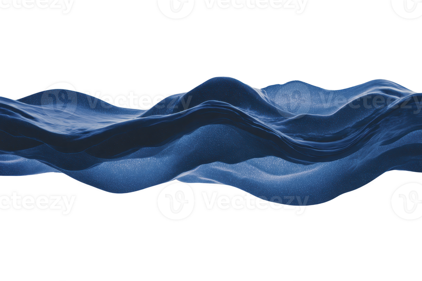 Blue abstract wave digital art smooth flowing lines modern design fluid motion creative background dynamic energy futuristic style elegant texture tranquil mood png