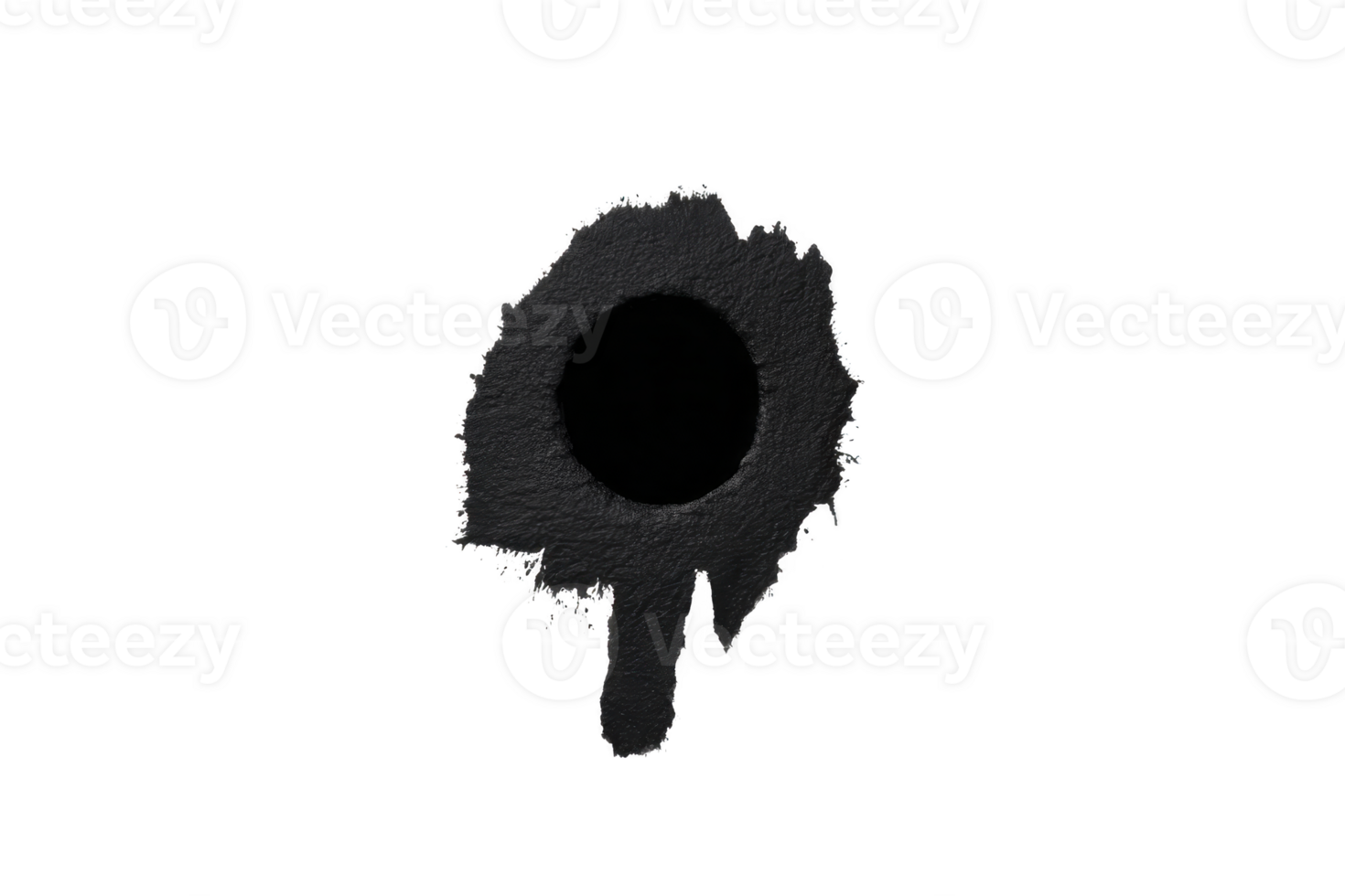 Black ink blot, abstract shape, isolated on transparent background, creative splash for artistic design, modern grunge texture, expressive and bold visual element png