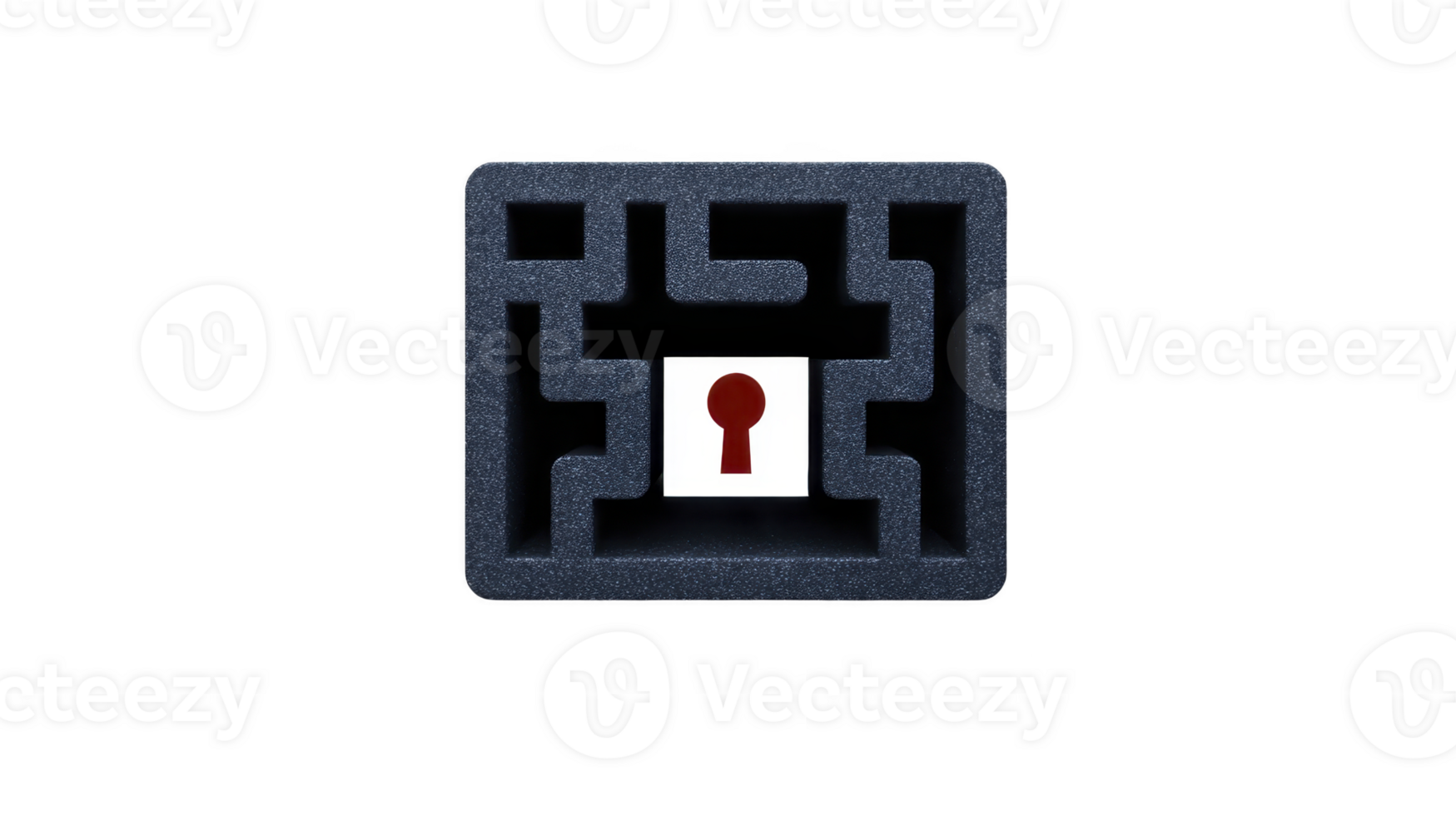 Maze puzzle lock security challenge solution abstract black red square concept game keyhole mystery problem thinking strategy path entrance exit obstacle navigation direction logic brain png