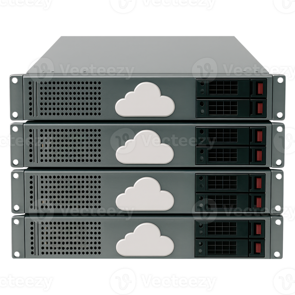 apilar de servidores representando nube informática datos almacenamiento red tecnología png