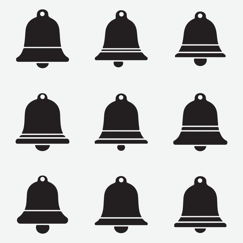 Simple bell icons for app, web and user interface design vector