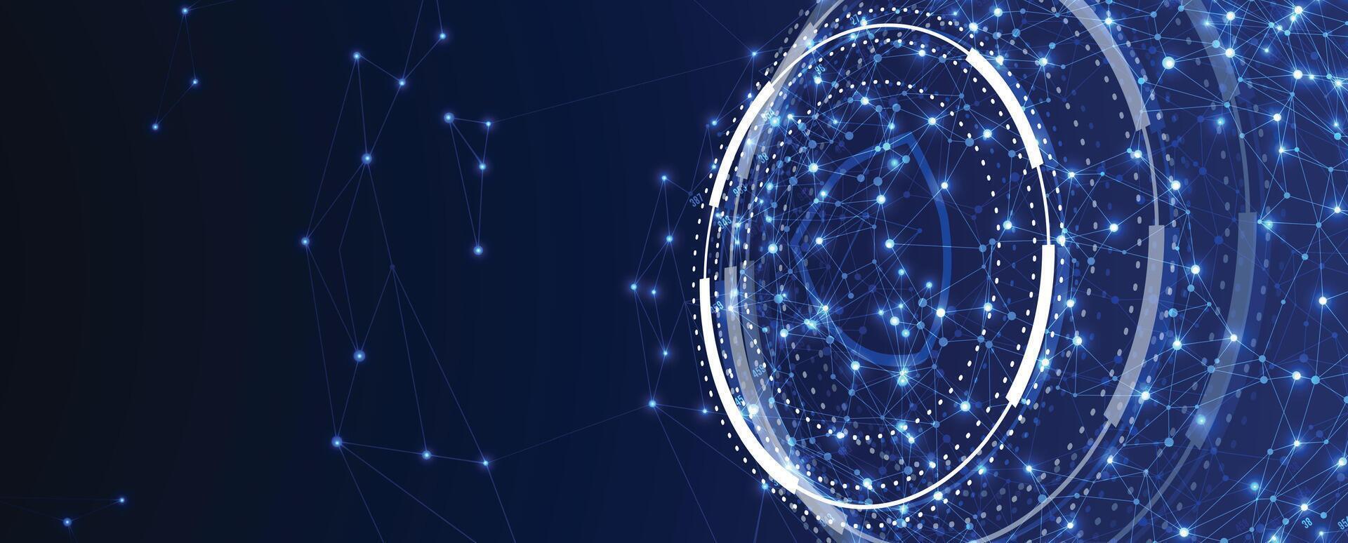 Blue abstract technology background vector