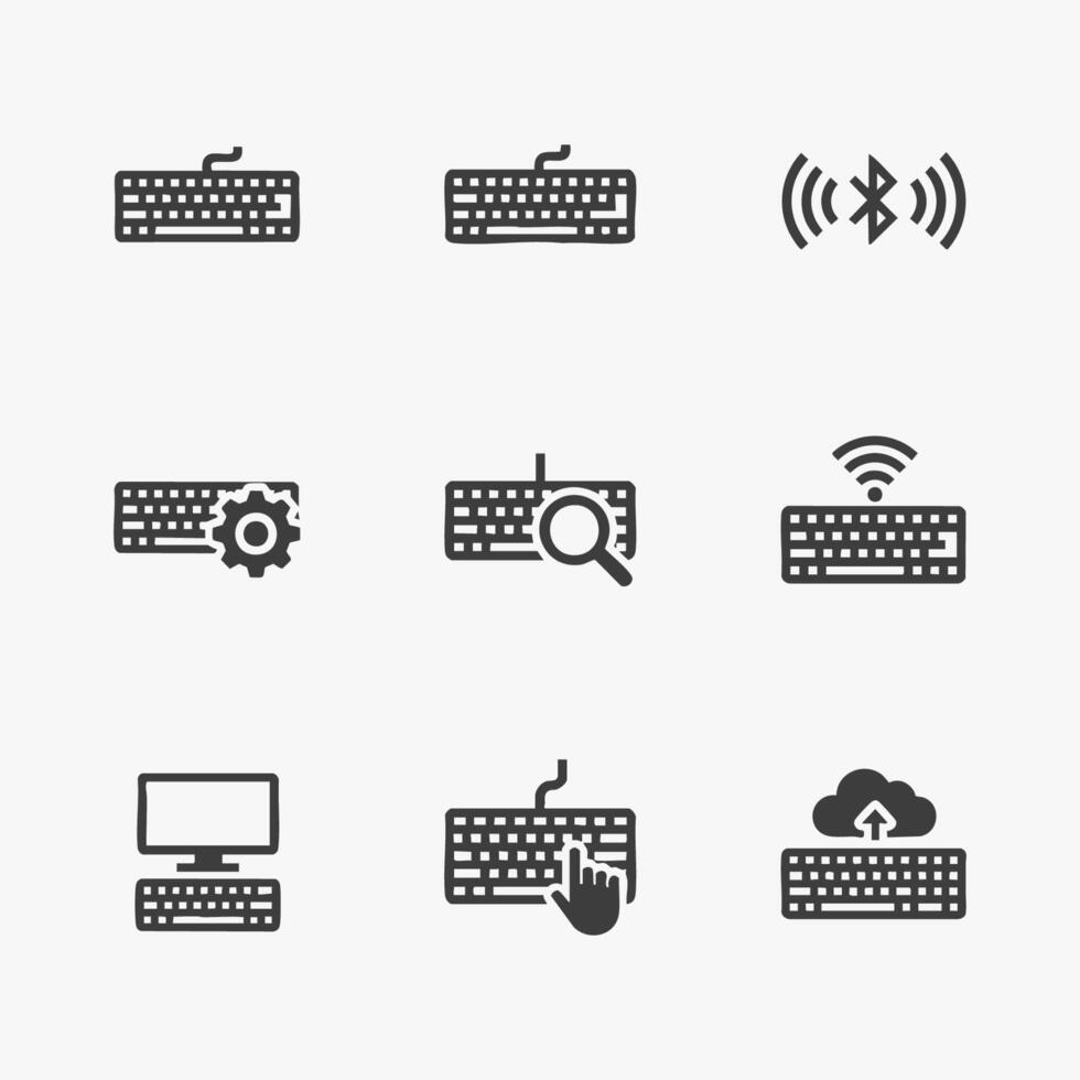Flat Design Keyboard Icon vector