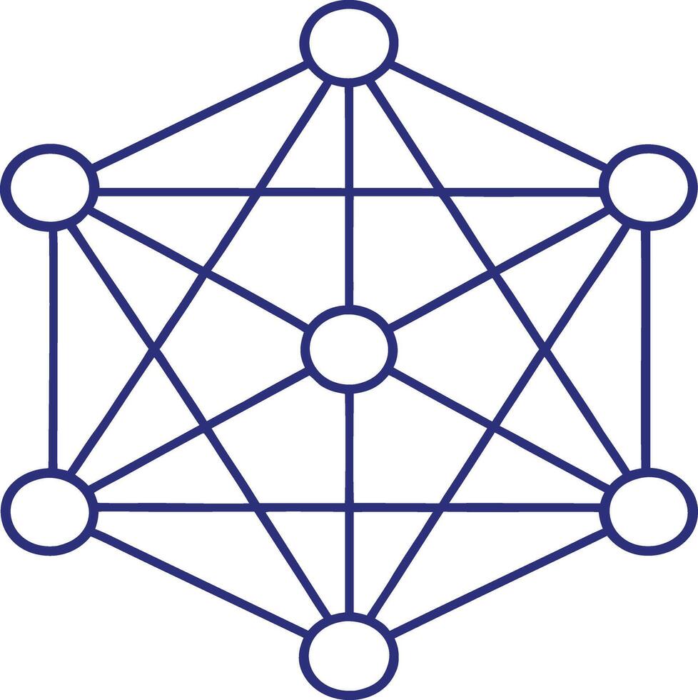 Modern Neural Network Diagram vector