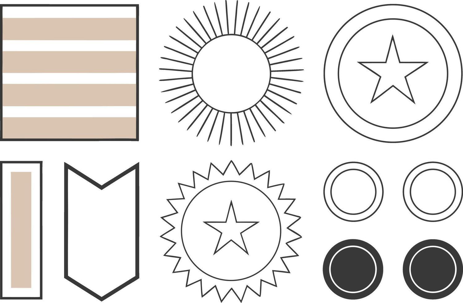 Minimal Branding Elements Set vector