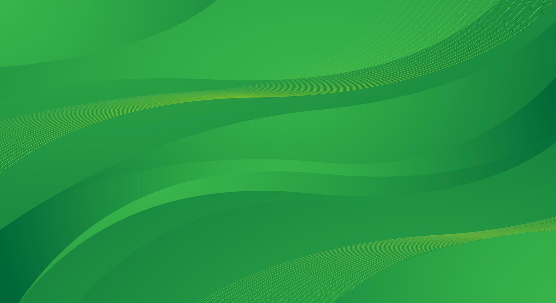 Green gradient abstract background wave design vector
