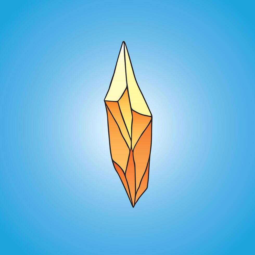 Transparent gemstone asset for game use vector