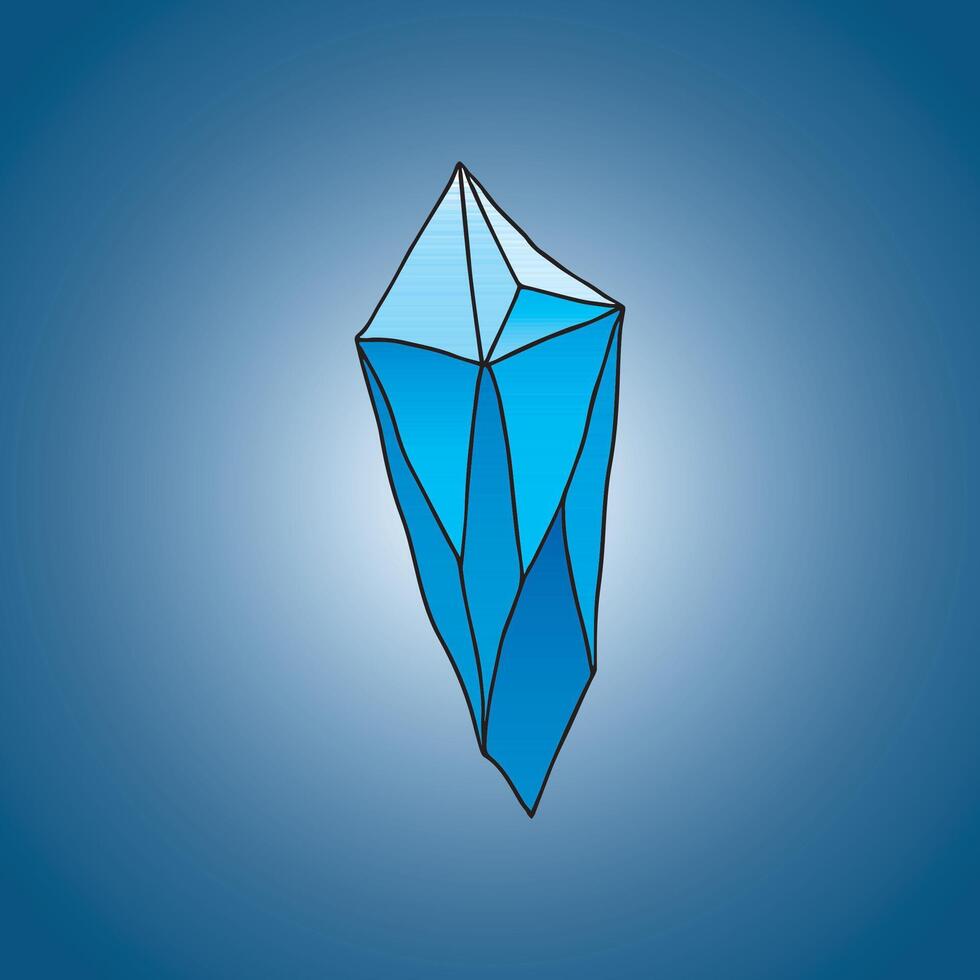 Stylized gemstone for UI use vector