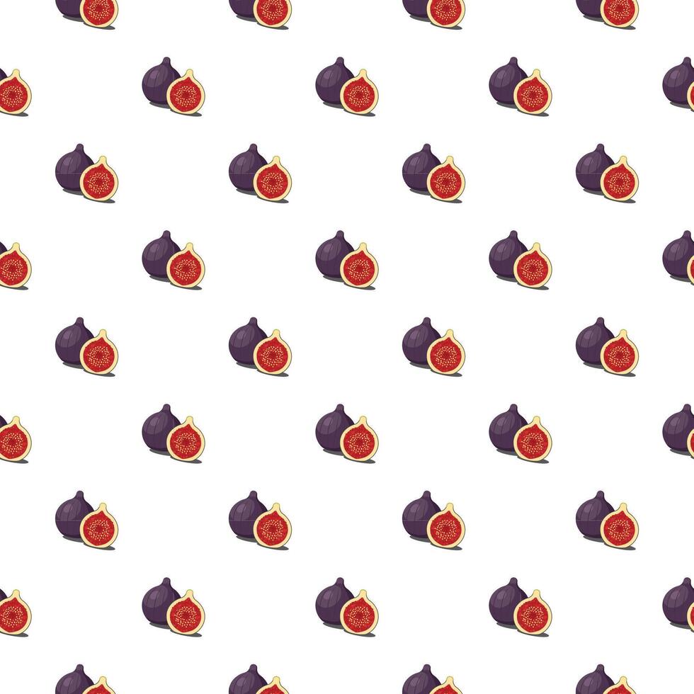 Natural Fig Pattern with Botanical Elements vector