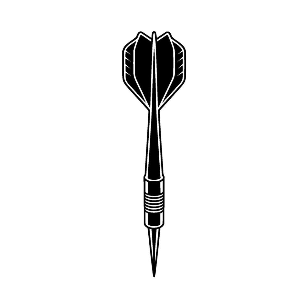 A illustration of a single dart with outlines vector