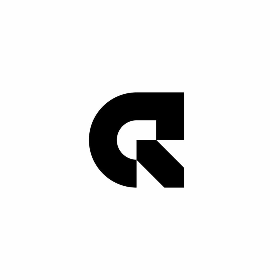 Sleek, futuristic emblem where the C and R interlock with high-contrast, dynamic symmetry. Perfect for corporate consulting or gaming. vector