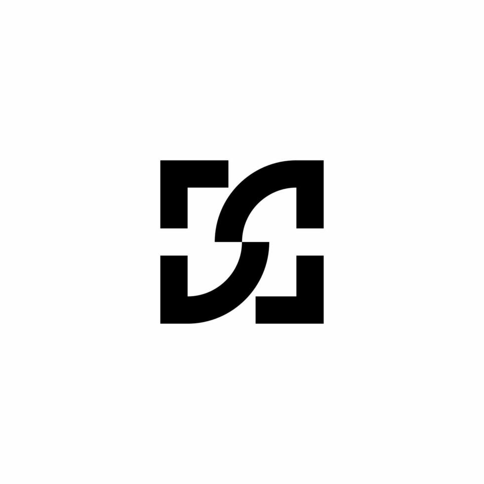 A modern, geometric logo forming the letter S within a symmetrical cross shape. Futuristic and dynamic. Ideal for gaming or streaming tech. vector