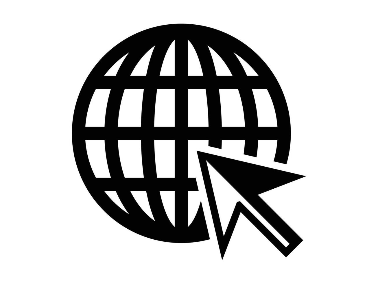 Go to Web Icon Symbol in Modern Flat Design vector