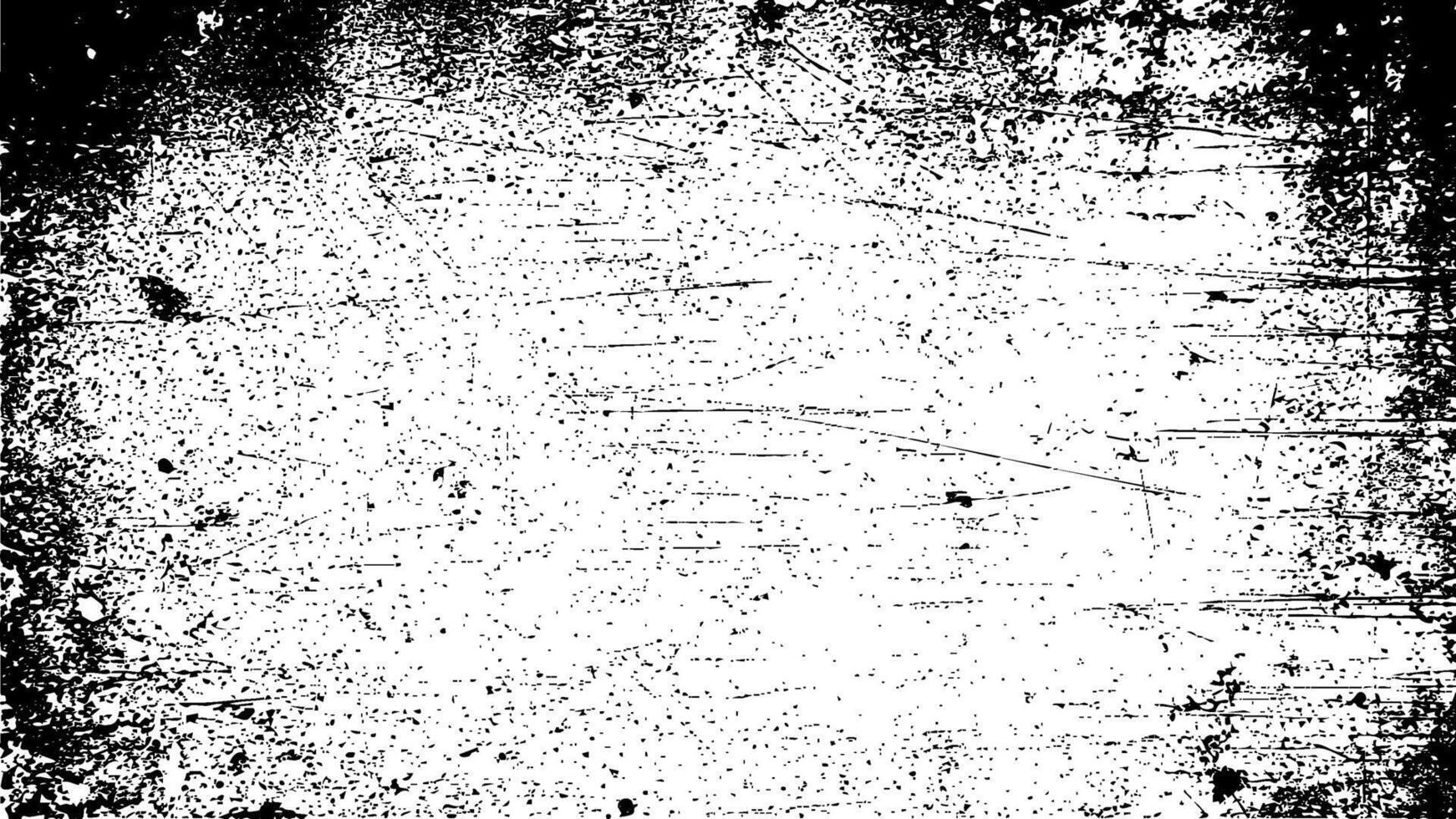 Abstract black and white grunge texture background with distressed overlay and rough border effectBackground vector