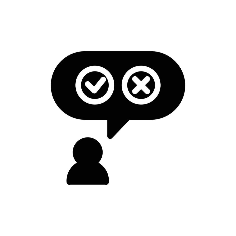 user opinion solid icon design good for web or mobile app vector