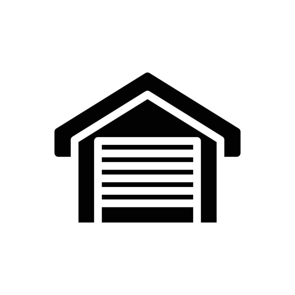 garage solid icon design good for web or mobile app vector