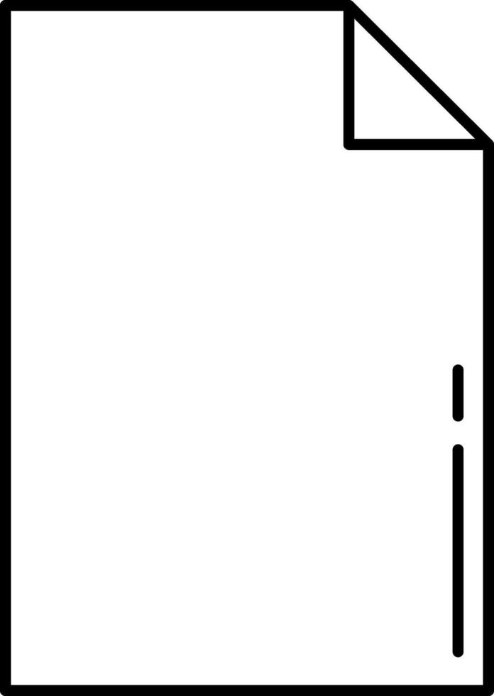 Clean Outline Document File Icon vector