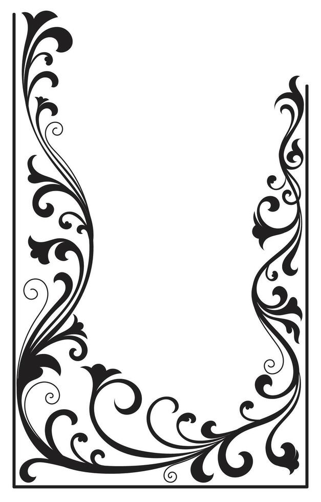 Vintage lines for decorating shirt patterns, collars, and scroll patterns. vector