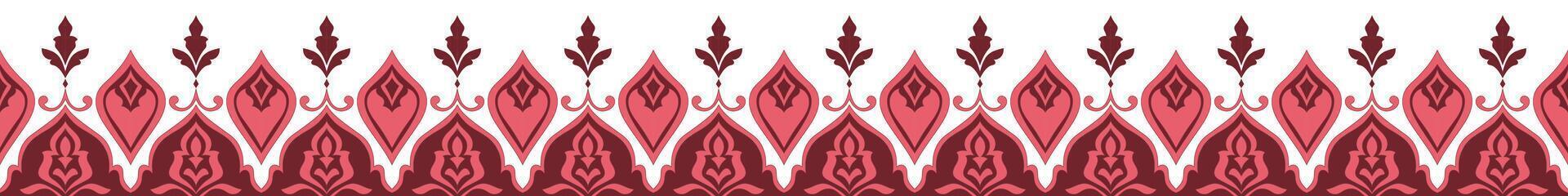 Border patterns, carpet frames, fabric patterns, ethnic and tribal patterns vector