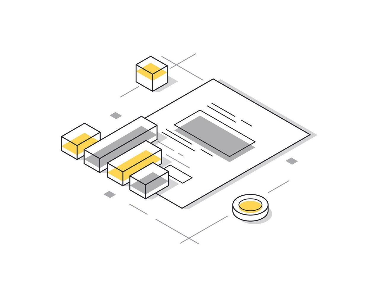Bars and shapes that symbolize data analysis, making it suitable for infographics and presentations vector