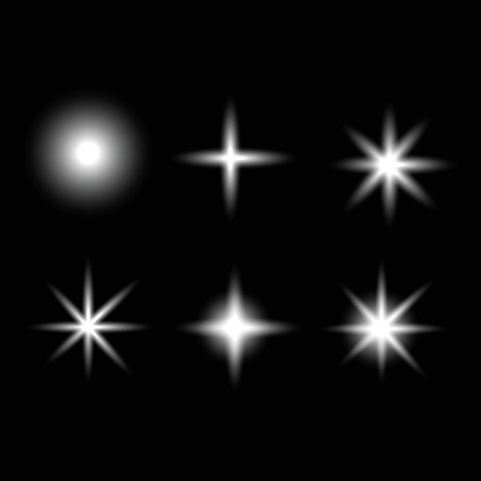 White glowing light explodes.Glowing light bursts with sparkles.Glitter, sun flash, spark and star.Sparkling effects.starburst and sparkle designs.Shining sun and bright flash. vector