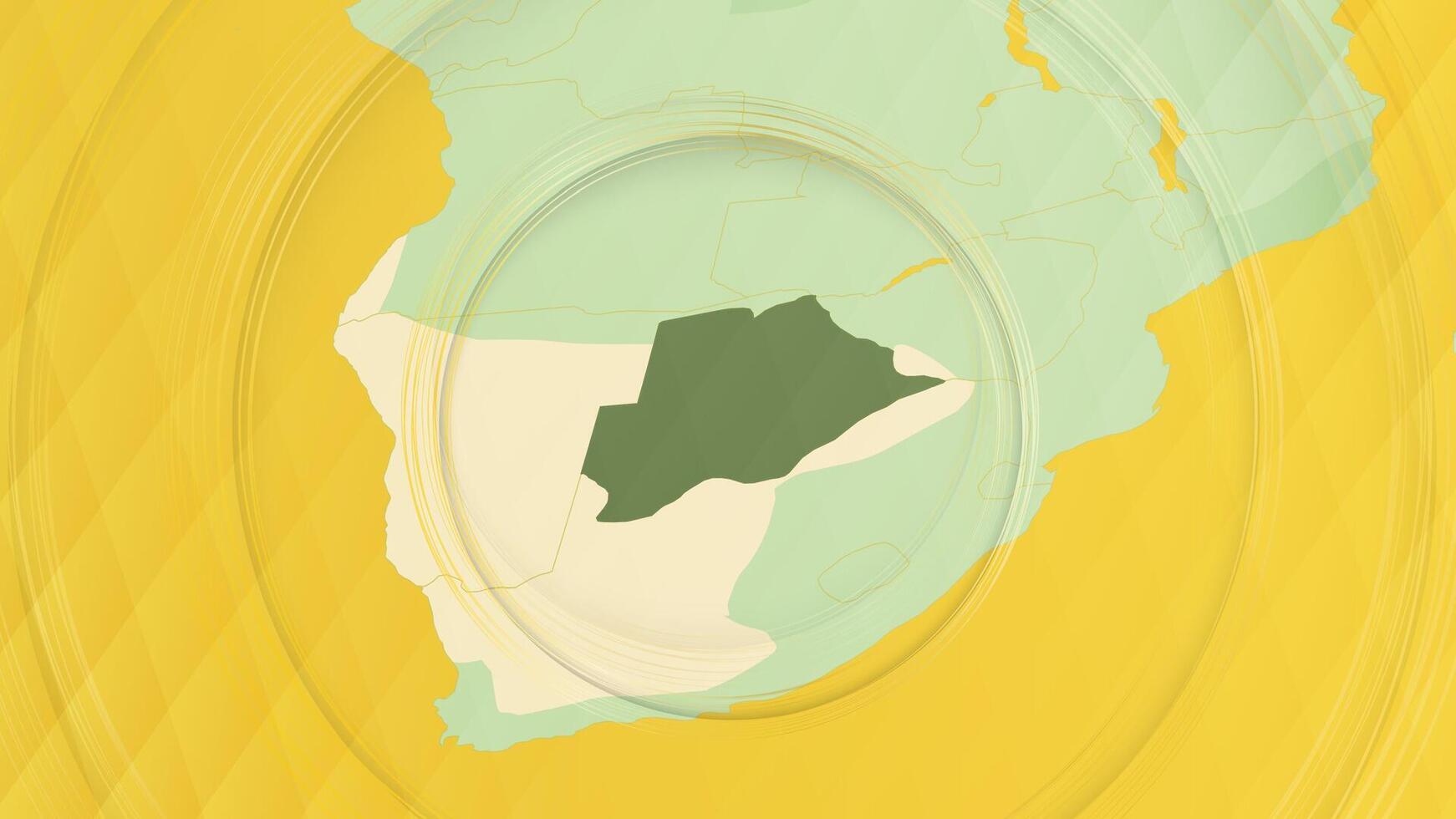Abstract Map of Botswana and Surrounding Regions with Circular Patterns. vector